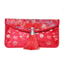Sobre para dinero de boda, elegante bolsa de efectivo de brocado, material de alta calidad con perlas y borlas, juguetes antiestrés, estilo retro,