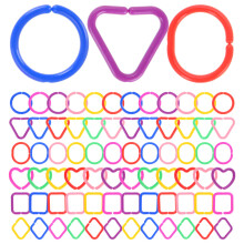 100 Pcs Plastic Chain Links Geometric Rings For Baby Educational Toys