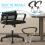2pcs Chair Arm Hinge Ring Chairs Armrest Part Black 9