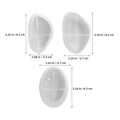 3Pcs De Silicone De Para Epóxi E Resina 2