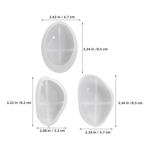 3Pcs De Silicone De Para Epóxi E Resina 1