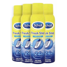 4x Scholl Fresh Step Shoe Spray 150ml