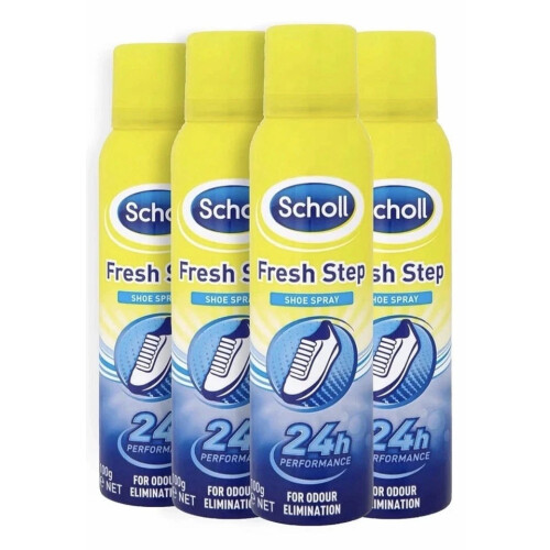 Scholl 4x Scholl Fresh Step Shoe Spray 150ml