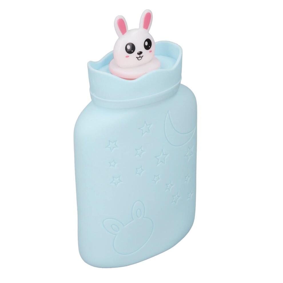 Cute Home Heating Microwave Practical Multifunctional Silicone Hot Water Bottle (Light Blue)