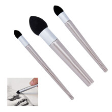 3 Pcs Sketch Rubbing Sponge Pen Washable Aluminum Reusable Drawing Art Blenders Tools Brush For Sketch Drawing