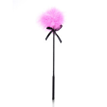 Feather Tickler Erotic Feather Tickler Stick with Bow Knot for Chest Butt, Lovers Flirting SM Bondage Adult Sex Toy Cosplay for Couples Ref: 5972