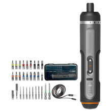 Rechargeable Miniature Power Screwdriver Cordless Compact Electric Set For Small Home Improvement Jobs