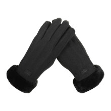 Winddichte Winterhandschuhe für Damen, Thermohandschuhe mit Touchscreen-Funktion und wärmendem Fleecefutter, dehnbare Handschuhe mit weichem