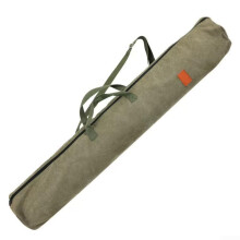 Waterproof Canvas Fishing Rod Bag Large Capacity Tackle Storage Green 1.4M Portable Foldable Design
