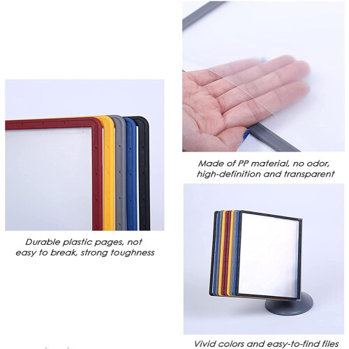 Tabletop Flip Chart System  20 Boards, 40 Sheets Capacity, Desktop A4 Page Flip Folder (20 Pages) 2
