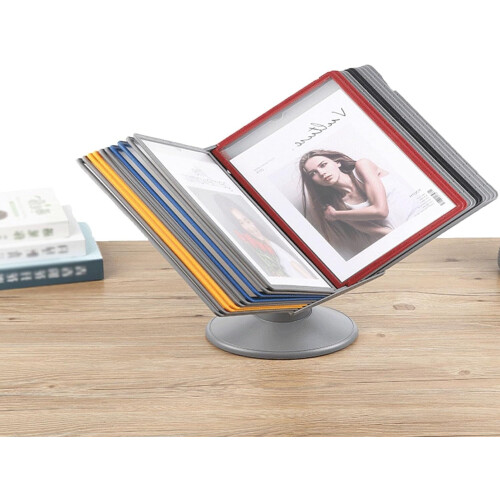 Tabletop Flip Chart System  20 Boards, 40 Sheets Capacity, Desktop A4 Page Flip Folder (20 Pages) 1