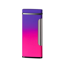 Mini Jet Lighter Windproof GasRefillable Adjustable UltraThin Torch For Candles, Cigars, Camping PurplePink