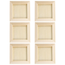 6Pcs Clay Wooden Picture Frame Craft Kit For Kids 10X10Cm