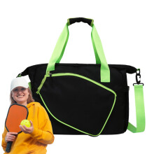 Pickle Ball Bag Waterproof Bag With Bottle Pocket Shoe Compartment Racket Handle Pouch Black Gy Badminton