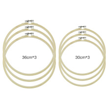 Ferramentas de costura decorativas para artesanato, conjunto de bastidor para ponto cruz, material de bambu ecológico e durável, sem rebarbas,