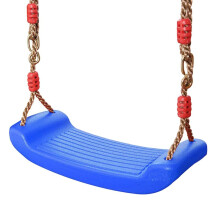 Assento de plástico para balanço: acessório resistente com superfície antiderrapante e corda ajustável para diversão em playgrounds internos e