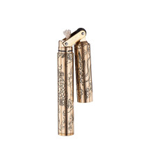 Retro nunchaku kerosene lighter Brass Portable Grinding Wheel Ignition Kerosene Not Included GoldC Candles And Gifts