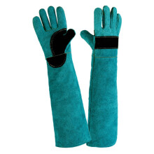 Animal Gloves Long Sleeve Anti Bite Gloves Pet Gloves Multifunctional Cut Resistant and Spider Pet Gloves 45 Cm Green