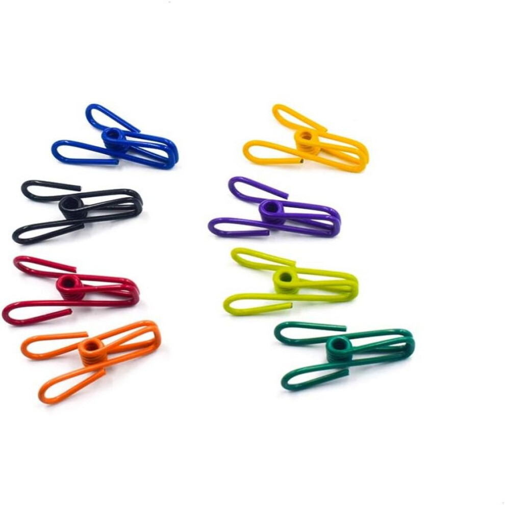 Versatile Multi-Purpose Clips, Assorted Colors, For Sealing Food, Paper, And Laundry, Heavy Duty Pvc Coated Steel, 16 Pack, Suitable For Travel, Laund 9454554943114