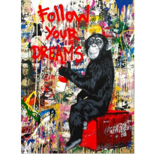 Hand Painted Oil Painting Home Decoration for Family Toy Gift