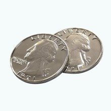 1 x Double Sided Quarter Dollar (Heads) Magic Tricks Double Face Coin Bet Magic Accessories Closeup Street Illusions Gimmicks Props