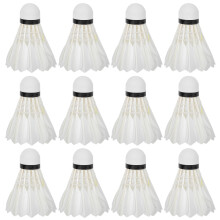 Volantes de bádminton con cabeza de bola elástica, plumas rectas y gruesas para una durabilidad inigualable, cabeza de bola de espuma que garantiza