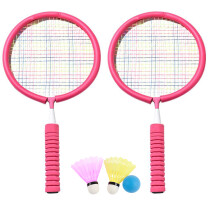Badmintonketchere, udendørs sportsudstyr til voksne og børn, inklusive blød bæretaske og regnbuefarvede fjerbolde