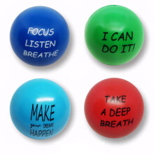 Conjunto de Bolas Anti-Stress Motivacionais, Ferramenta de Relaxamento Inspiradora em Espuma com Frases Motivacionais, Portátil, Leve e Elástica,
