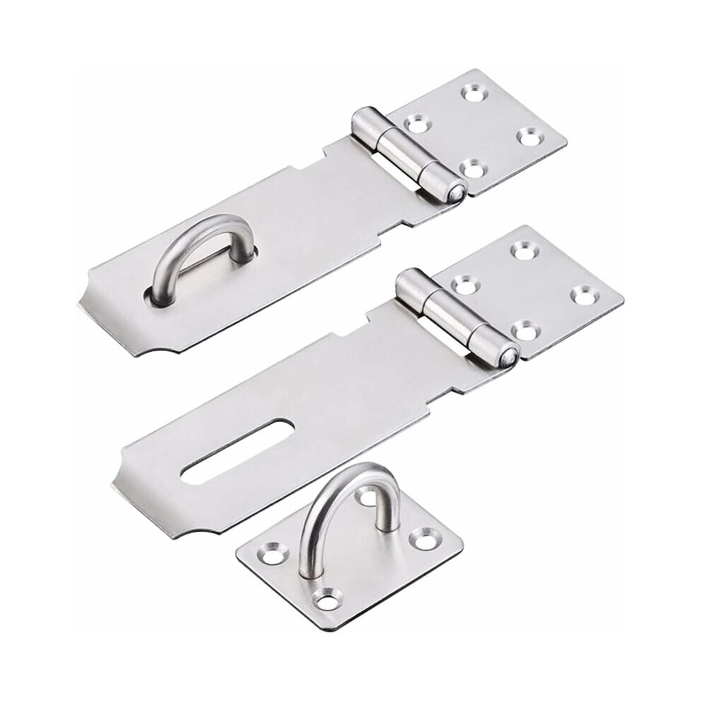 Hasp Lock Latch For Door Security, Stainless Steel Rust Resistant Heavy Duty Clasp Latch With Screws, Corrosion Resistant Durable Gate Lock For Cabine 9454554555676