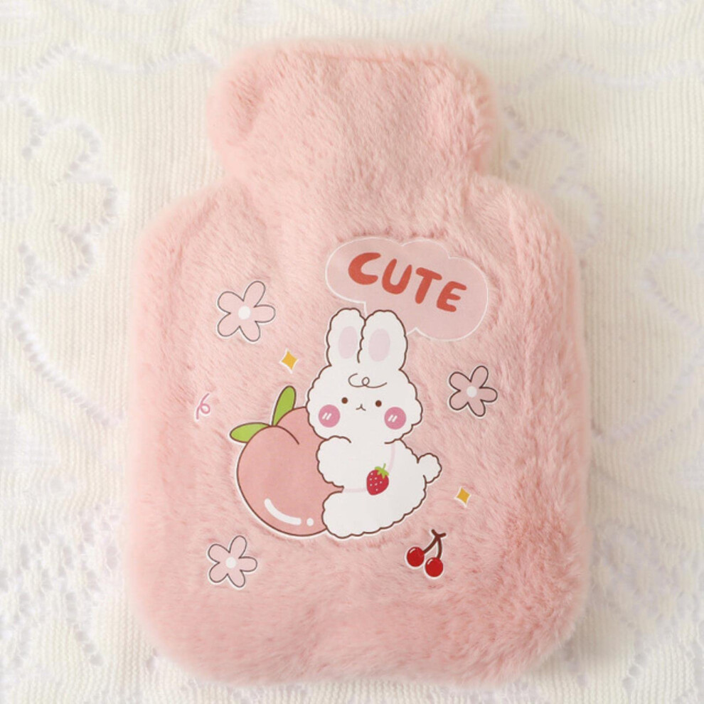 Hot Water Bottle Cartoon Cute Shoulder Strap Rabbit Plush Water Injection Portable Heat Preservation Hand Warmer Thickened Baby Ref: 6307