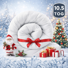 (10.5 TOG DUVET, SINGLE) Hotel Quality Duvet Quilt with Hollowfibre Filling & Plain Duvet Cover Bedding Set