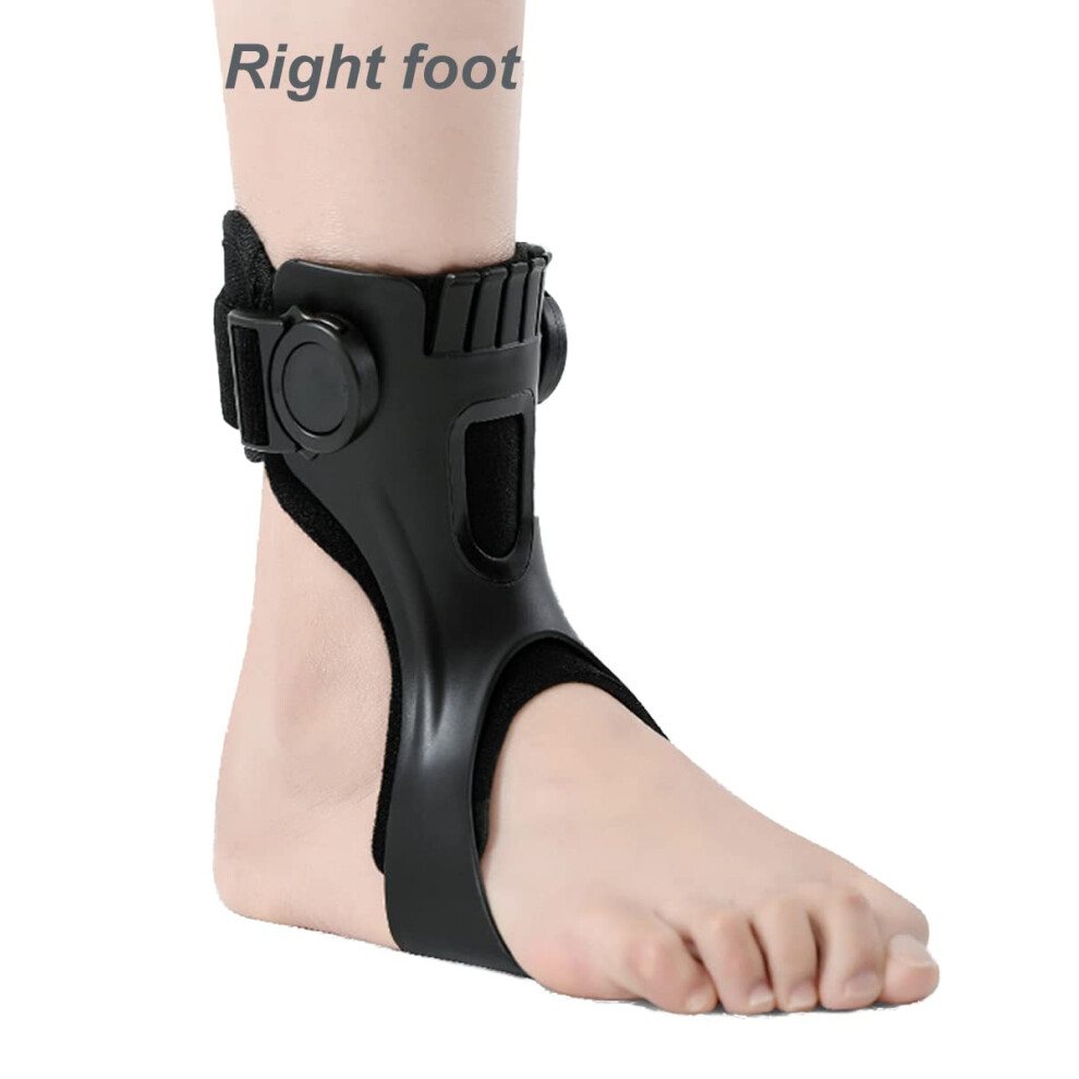 Drop Foot Brace Orthosis For Hemiplegia Stroke Varus Foot Gait Pain Relief Lightweight Invisible Size L Right Foot