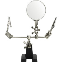 5x Magnifying Glass with Soldering Aid Third Hand, 3 Hand Soldering Holder with 2 Adjustable Metal Arms