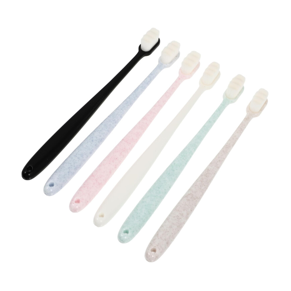 Pack of 6 Gentle Toothbrushes with Soft Bristles Oral Care for Adults Ergonomic Handle Toothbrush Set for Home and On the Go