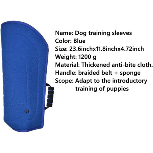 Bite protection sleeve, dog training, blue, thick, tearresistant, German Shepherd (60 cm) 1