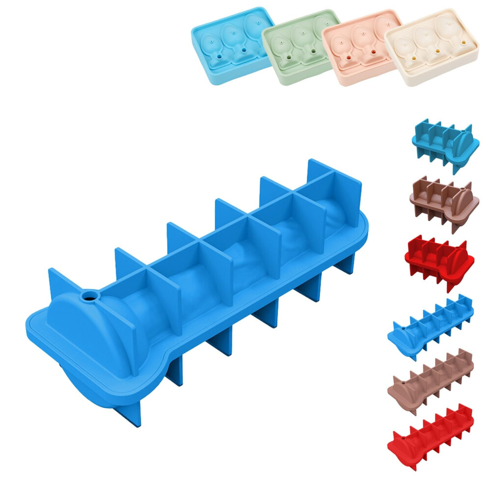 Butt Plug Ice Mold Silicone Ice Cube Tray With Lid Anal Plug Ice Mold CBlue