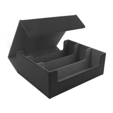 Estojo para cartas colecionáveis em couro PU com fecho magnético, à prova d'água e resistente a impactos, de alta capacidade, ideal para cartas