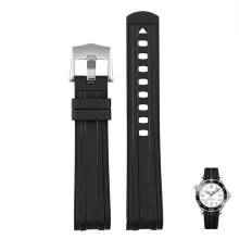For Omega Seamaster 300 Universe 007 curved end fluoro rubber silicone watch band 20mm 22mm soft strap men's replacement, 22 mm, agate