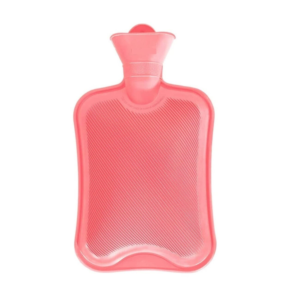 Hot Water Bag Soft Hot Water Bottle Rubber Thickening Hand Warmer Plush Cover (Blue, 1800 ml)
