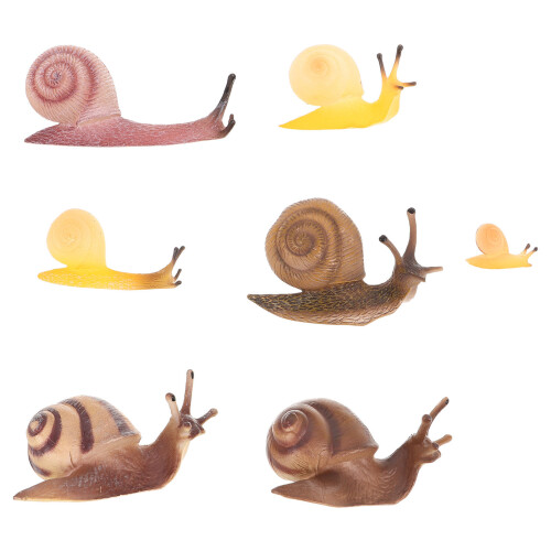 7St Interactieve Slak Figuren Plastic Kleurrijk Educatief Speelgoed