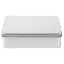 Silberne Aufbewahrungsbox Aus Metallblech Für Gebäck Und Snacks