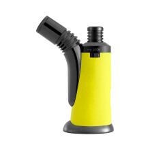 Metal Windproof Directinjection Lighter With Safety Lock Adjustable Flame Transparent Air Window Yellow