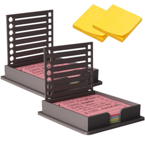 Sticky Notes Stencil,  Holder with Stencil for 3x3 Notes, Template (Black x 2)