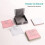 Sticky Notes Stencil,  Holder with Stencil for 3x3 Notes, Template (Black x 2) 3