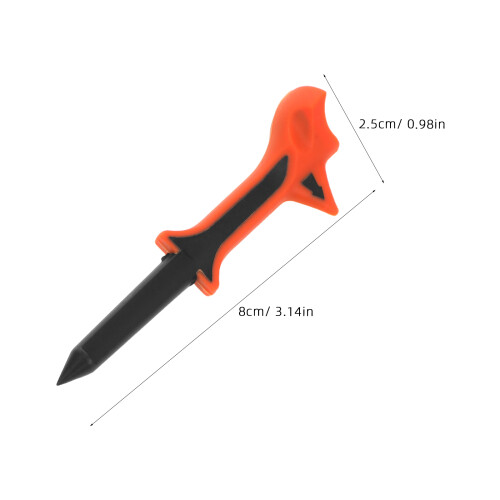 10Stk Robuste Golftees Orange Für - Und Wintertraining 1