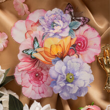 Ästhetisch ansprechende Blumenmotive, leuchtende Farben, großformatige Blumenaufkleber für Scrapbooking-Zubehör, gestanzte, wasserfeste