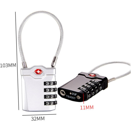 Suitcase Locks 2Pack Dial Combination Lightweight Travel Padlocks For Luggage Security Backpack Silver And Black 2