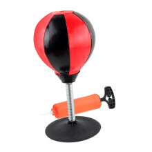 Desktop PU Boxing Punching Bag With Suction Cup Stand Office Desk Stress Relief Decompression Ball With Pump Color