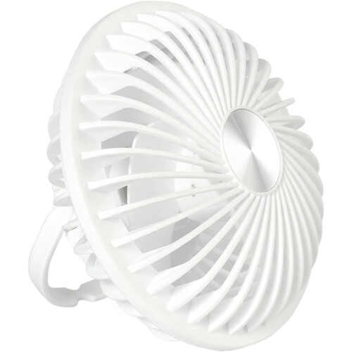 Powerful Desktop Fan Portable Office Desk Fan Three Speed USB Charging White 2
