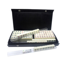 Chinese Mahjong Set, Travel Mahjong Game, Mahjong Set with 144 Tiles, Traditional Party Game with Box for Home Entertainment Use 20mm
